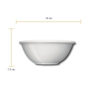 Saladeira 19cm Diâmetro por 7,5cm Altura 1 Litro Itaquiense Porcelana Germer